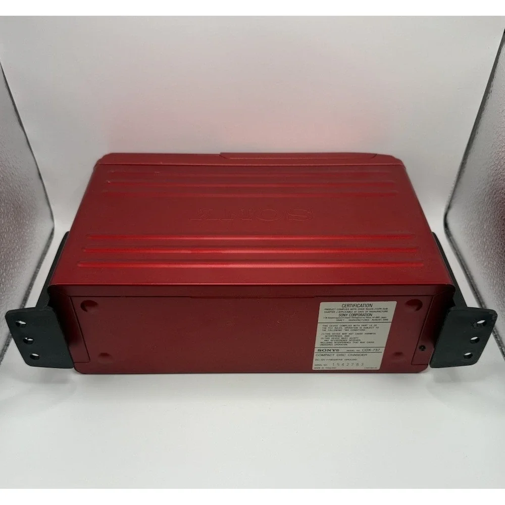 Sony Xplod CDX-737 10 Disc CD Changer Car Audio 10-CD Bus System Red Untested